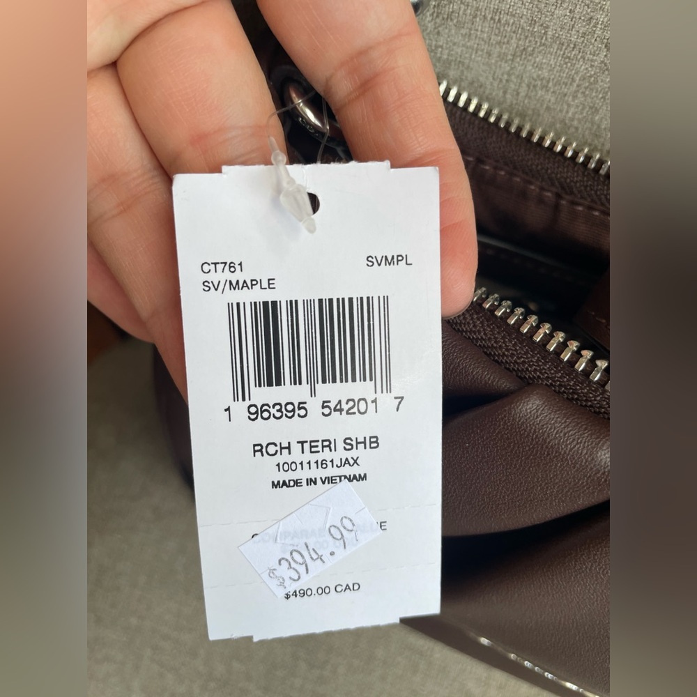 NWT！2PCS COACH TERI SHOULDER BAG WITH RUCHING（CT761）AND MEDIUM WALLET（CR791） - Picture 7 of 16